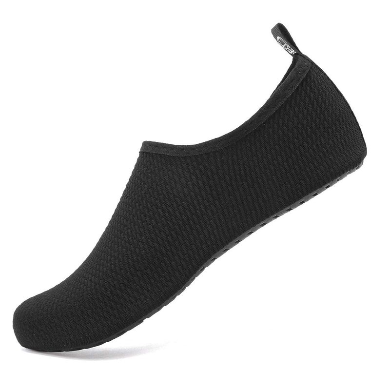 WateLves Womens and Mens Kids Water Shoes Barefoot Quick-Dry Aqua Socks for Beach Swim Surf Yoga Exercise (Blisters-Black, XXL) - Image 1